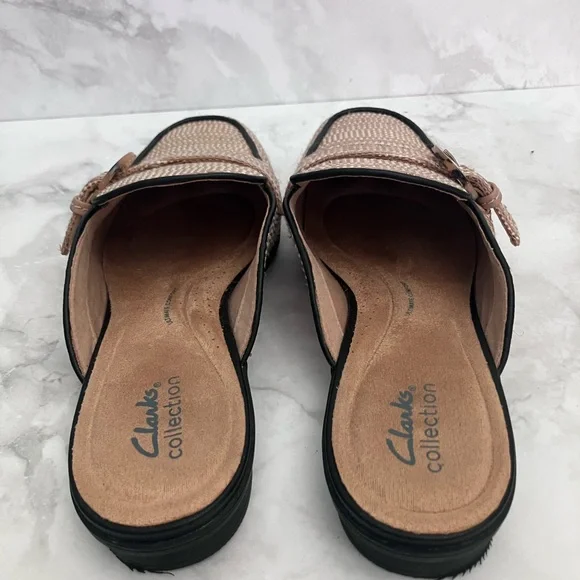 CLARKS Tan Woven Mules Size 11 - Picture 5 of 10